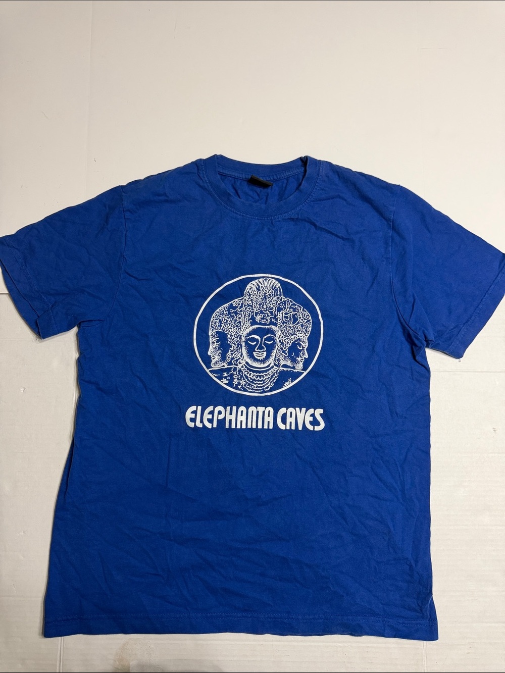 Graphic Tee ELEPHANTA CAVES- Royal Blue